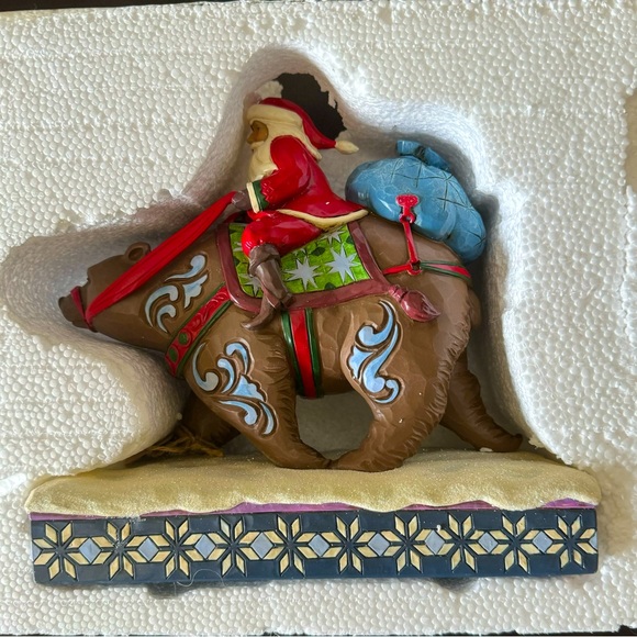 Jim Shore Bearing gifts for one and all Santa riding  a bear figurine. - Picture 12 of 16